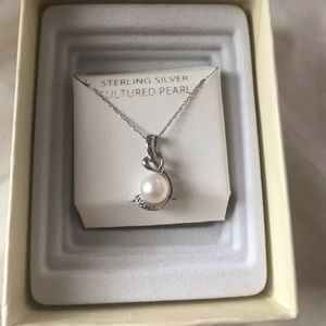 Sterling Silver And Cultured Pearl Necklace